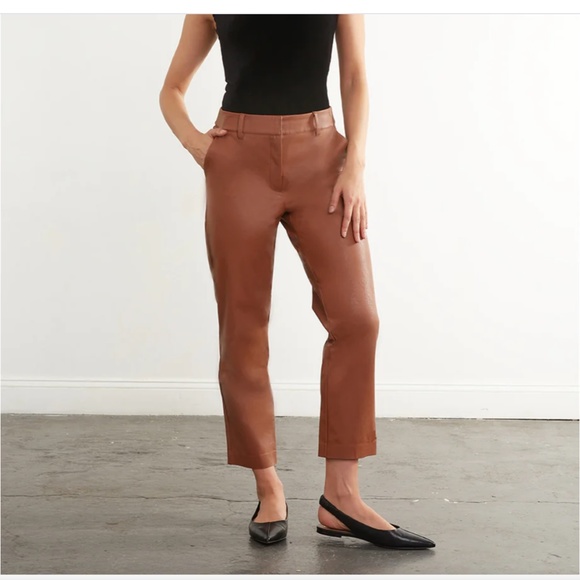Commando Pants - Commando Faux Leather 7/8 Trouser-Size Medium